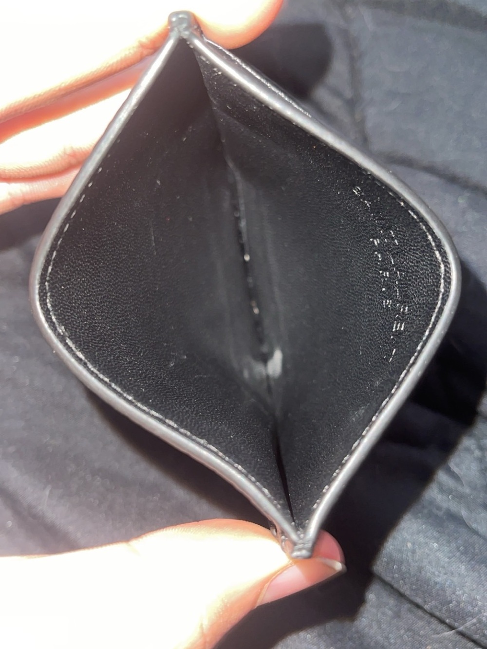 USED Saint Laurent Black Leather Card Holder - Picture 4 of 4
